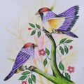 Animals watercolor painting titled 'Birds 221', 12x9 inches, by artist Santosh Patil on paper