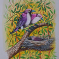 Animals postercolor painting titled 'Birds 259', 12x9 inches, by artist Santosh Patil on Paper
