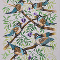 Animals postercolor painting titled 'Birds 601', 17x12 inches, by artist Santosh Patil on Paper