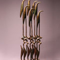 'Birds VII' animals Brass sculpture by artist Rohan Pawar, 28x10 inch, on brass