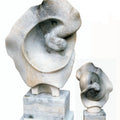 contemporary  sculpture titled 'Birth Of Energy', 18x10 inch, by artist Parminder Singh on White Marble