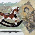 The Birthday Ride' contemporary acrylic-charcoal painting by artist Ramchandra S Kharatmal, 36x48 inch, on canvas