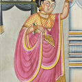 Biwi' figurative kalighat Traditional Art by artist Anwar Chitrakar, 22x14 inch, on paper