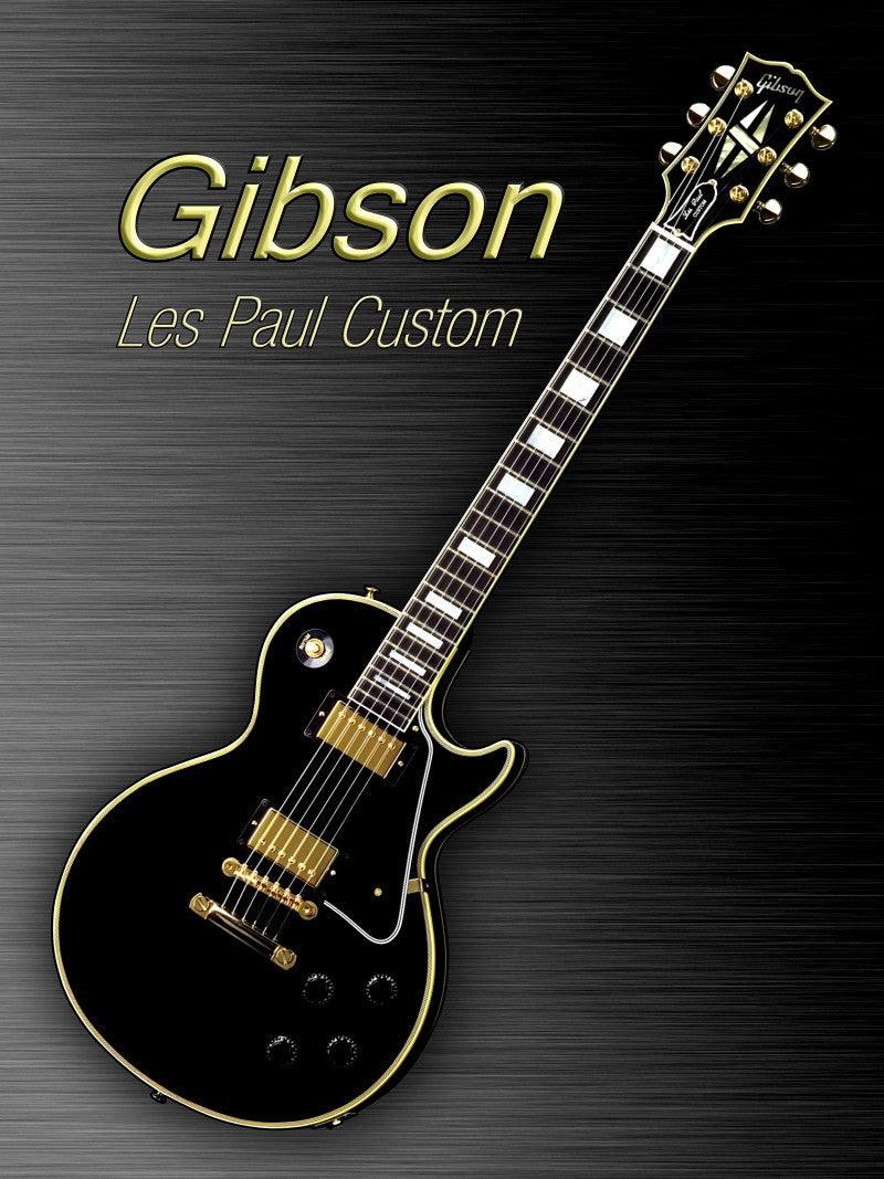 Music photography titled 'Black Gibson Les paul Custom', 15x11 inches, by artist Shavit Mason on