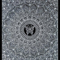Animals pen ink drawing titled 'Black Mandala', 17x12 inches, by artist V Pugalenthi on Paper
