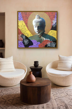 Blissful Path (Serene Enlightenment) by artist Rajnikanta Singh displayed in a Modern gallery
