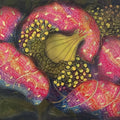 'Bloom Aura' nature mixed-media painting by artist Yogesh Powale, 9x12 inch, on paper