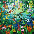 Blooming Nature 2' nature acrylic painting by artist Arjun Das, 24x30 inch, on canvas