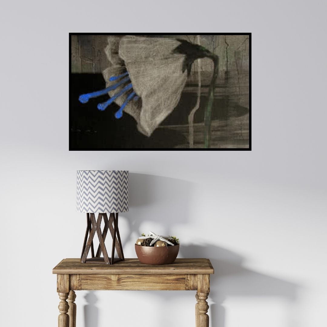 In-situ view of Sulakshana Dharmadhikari's 'Blossom 5' painting in a room