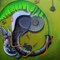 Figurative acrylic painting titled 'Blossoming mind 3', 24x24 inches, by artist Anupam Pal on Canvas