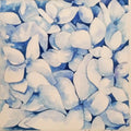 Blue' nature watercolor painting by artist Anjana Sihag, 8x8 inch, on paper