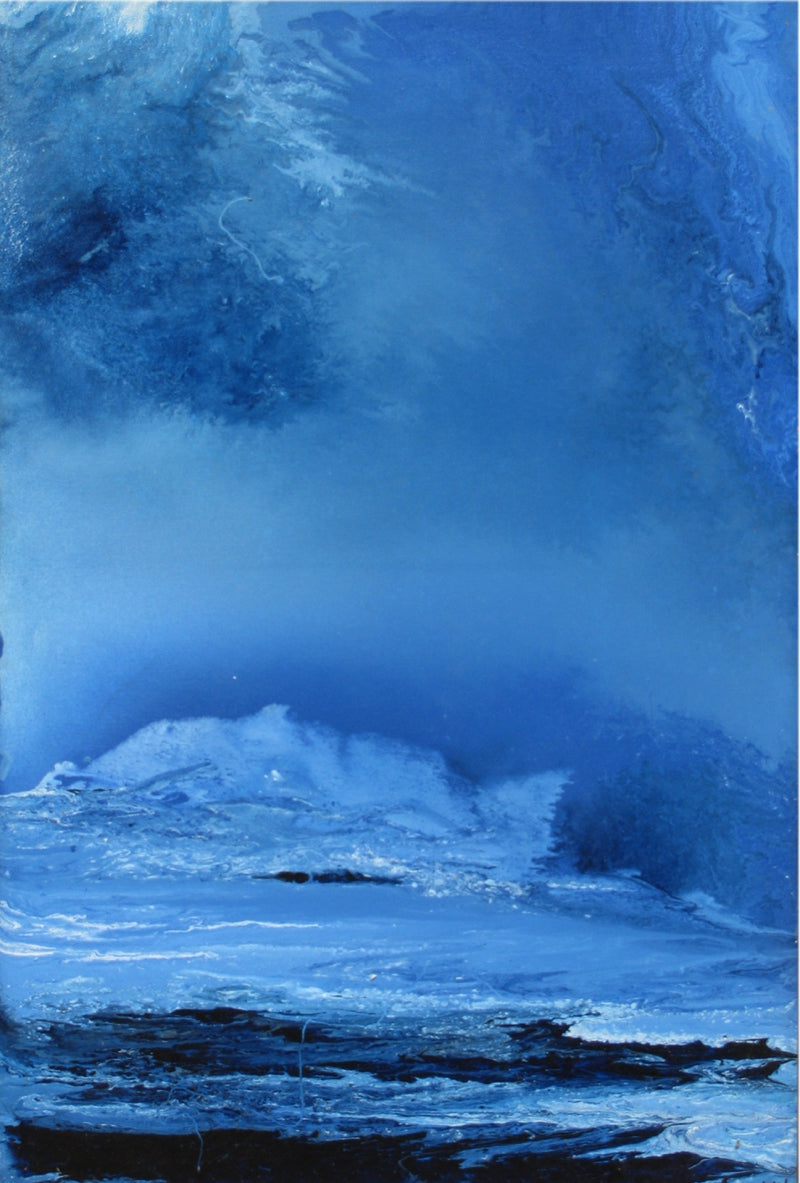 Blue' contemporary acrylic painting by artist Vinoda Revansiddaiah, 36x24 inch, on canvas