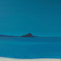 Landscape oil painting titled 'Blue Island', 20x24 inches, by artist SIMON MASON on Canvas
