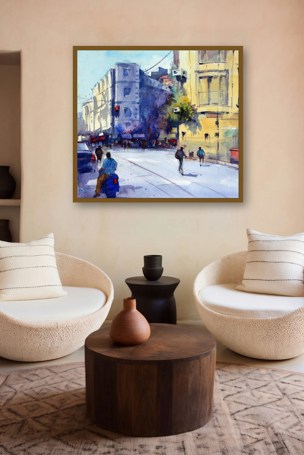 Blue Scooter by artist Ravee Songirkar displayed in a Luxury gallery