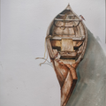The Boat Of Theseus' still-life acrylic painting by artist Srinivasa Ram Makineedi, 30x22 inch, on canvas