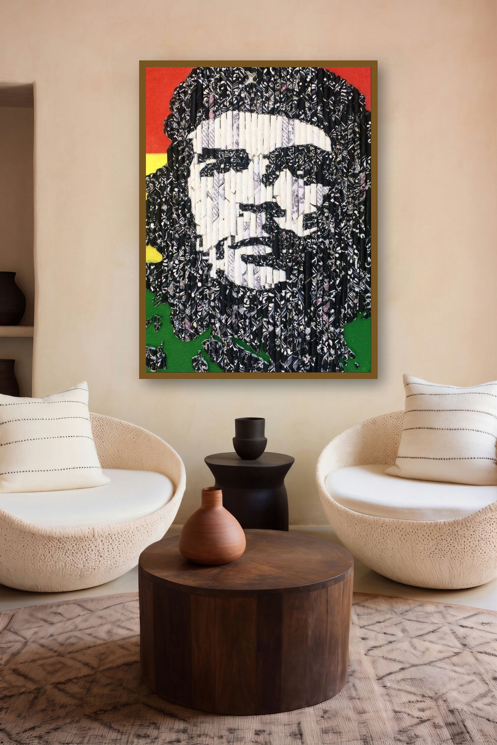 Bob Marley (Redemption) by artist Vinita Dasgupta displayed in a Indian Art gallery