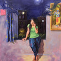 Figurative oil painting titled 'Bol Radha', 36x30 inches, by artist Swapniil Paatil on Canvas