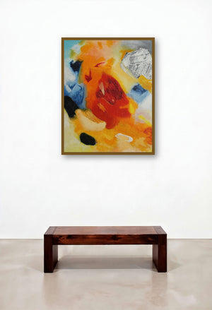 Bold Graphic (Convergence) by artist Ranga Naidu displayed in a Art Deco Lounge