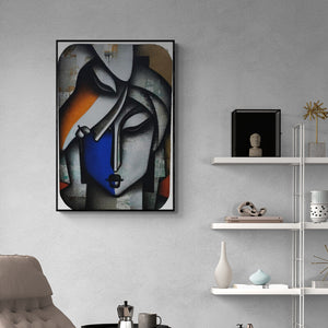 Preview of 'Bond Of Love 4' Painting by Jagannath Paul shown on a wall in a furnished room.