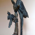 Figurative sculpture titled 'Born Free', 27x10x8 inches, by artist Shibu Sengupta on Stone