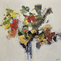 Bouquet No 6' abstract acrylic painting by artist Sheetal Singh, 24x24 inch, on canvas