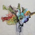 Bouquet No 7' abstract acrylic painting by artist Sheetal Singh, 24x24 inch, on canvas
