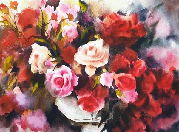 Bouquet Painting by Puja Kumar
