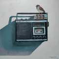 Box Of Songs 2' still-life acrylic painting by artist Srinivasa Ram Makineedi, 18x18 inch, on canvas
