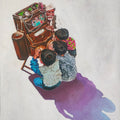 Box Of Songs' figurative acrylic painting by artist Srinivasa Ram Makineedi, 24x15 inch, on canvas