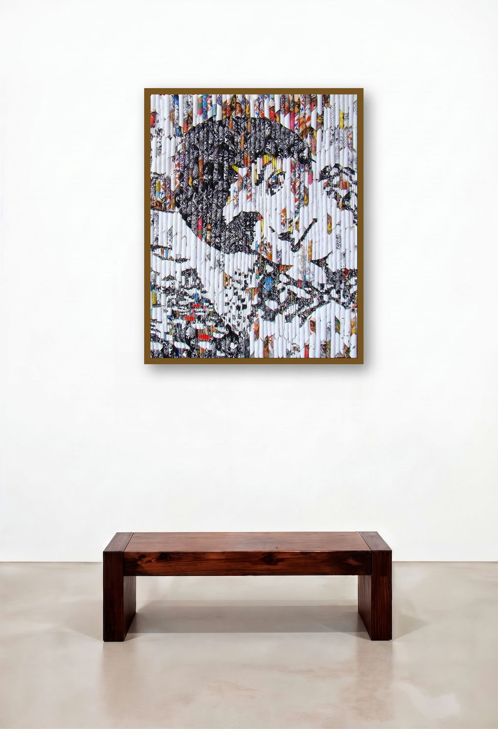Boy (Emergence) by artist Vinita Dasgupta displayed in a Designer Library