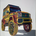 Transportation oil painting titled 'Brabus Car', 94x80 inches, by artist Thrigulla Murali on Canvas