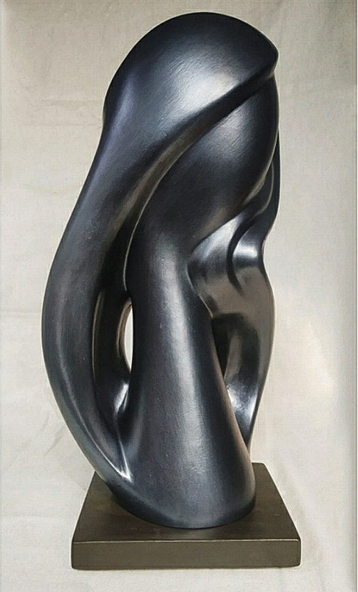 Braid' contemporary Fiberglass sculpture by artist Shiben Chattopadhyay, 17x10 inch, on fiberglass