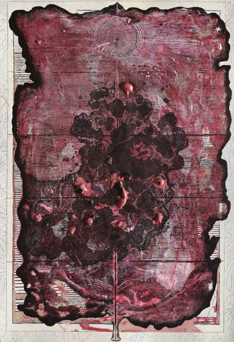 Breath Of Revival' contemporary mixed-media painting by artist Palash Chandra Baidya, 21x14 inch, on canson paper