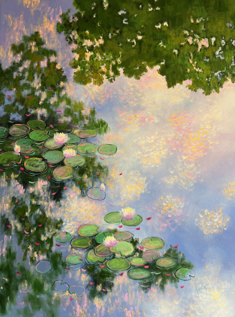 'Breathe' nature acrylic painting by artist Amita Dand, 19x14 inch, on canvas