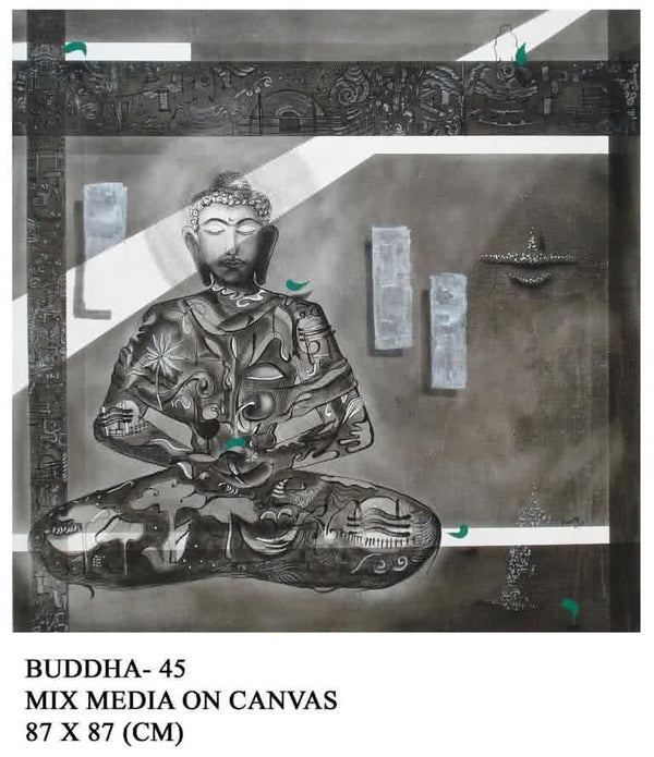 Buddha 45 Painting by Anurag Jadia | ArtZolo.com