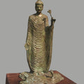 'Buddha' religious Brass, Metal sculpture by artist Rohan Sonavane, 18x10 inch, on brass, metal