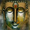 Religious acrylic painting titled 'Buddha', 36x36 inch, by artist Kanchan Mahante on Canvas