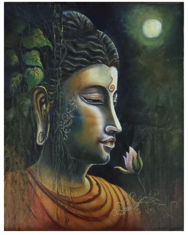 Buddha Enlightened Painting by Barnali Ray | ArtZolo.com
