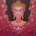 Religious acrylic painting titled 'Buddha Live Your Truth', 30x36 inches, by artist NITU CHHAJER on CANVAS