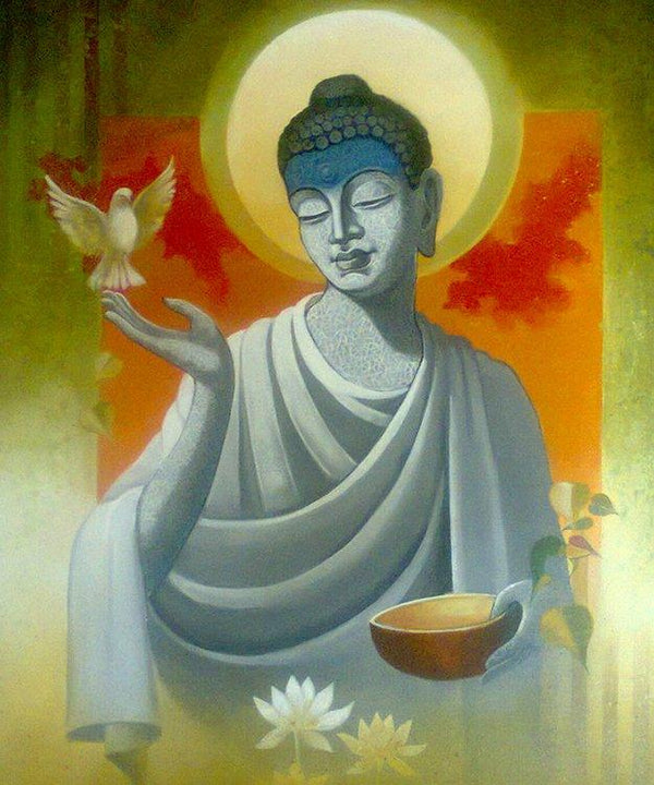 Buddha Vigilance Painting by Sanjay Lokhande | ArtZolo.com