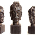 Religious  sculpture titled 'Budh Shiva', 17x8 inch, by artist Parminder Singh on Black Marble