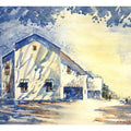 Landscape watercolor painting titled 'Building At Agriculture University Pune', 16x12 inches, by artist Soven Roy on Paper