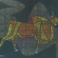 Animals acrylic painting titled 'Bull 31', 30x36 inches, by artist Vijay Belde on Canvas