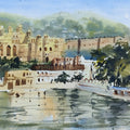 Bundi Fort' cityscape watercolor painting by artist Sujit Chakraborty, 12x17 inch, on paper