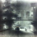 Cityscape charcoal drawing titled 'Busy Road', 18x24 inches, by artist Ravi Sthul on Canvas