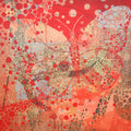 Butterfly 3' abstract acrylic painting by artist Asif Sharief Shaikh, 24x24 inch, on canvas
