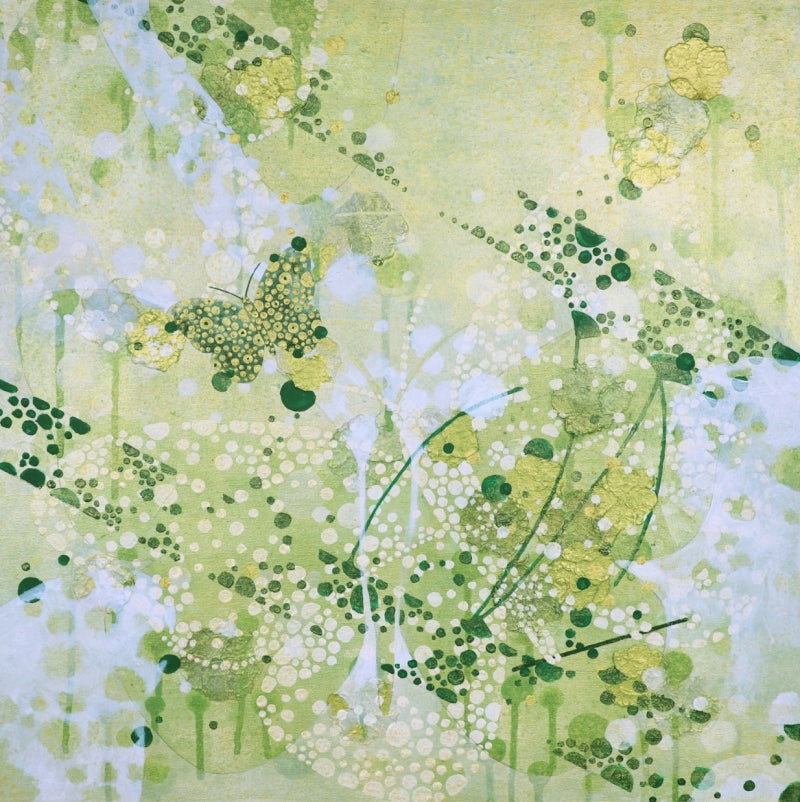 Butterfly 4' abstract acrylic painting by artist Asif Sharief Shaikh, 24x24 inch, on canvas