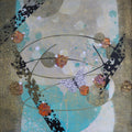Butterfly 7' abstract acrylic painting by artist Asif Sharief Shaikh, 24x24 inch, on canvas