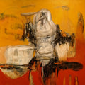 'Butterfly' abstract acrylic painting by artist Prabinkumar Nath, 48x48 inch, on canvas