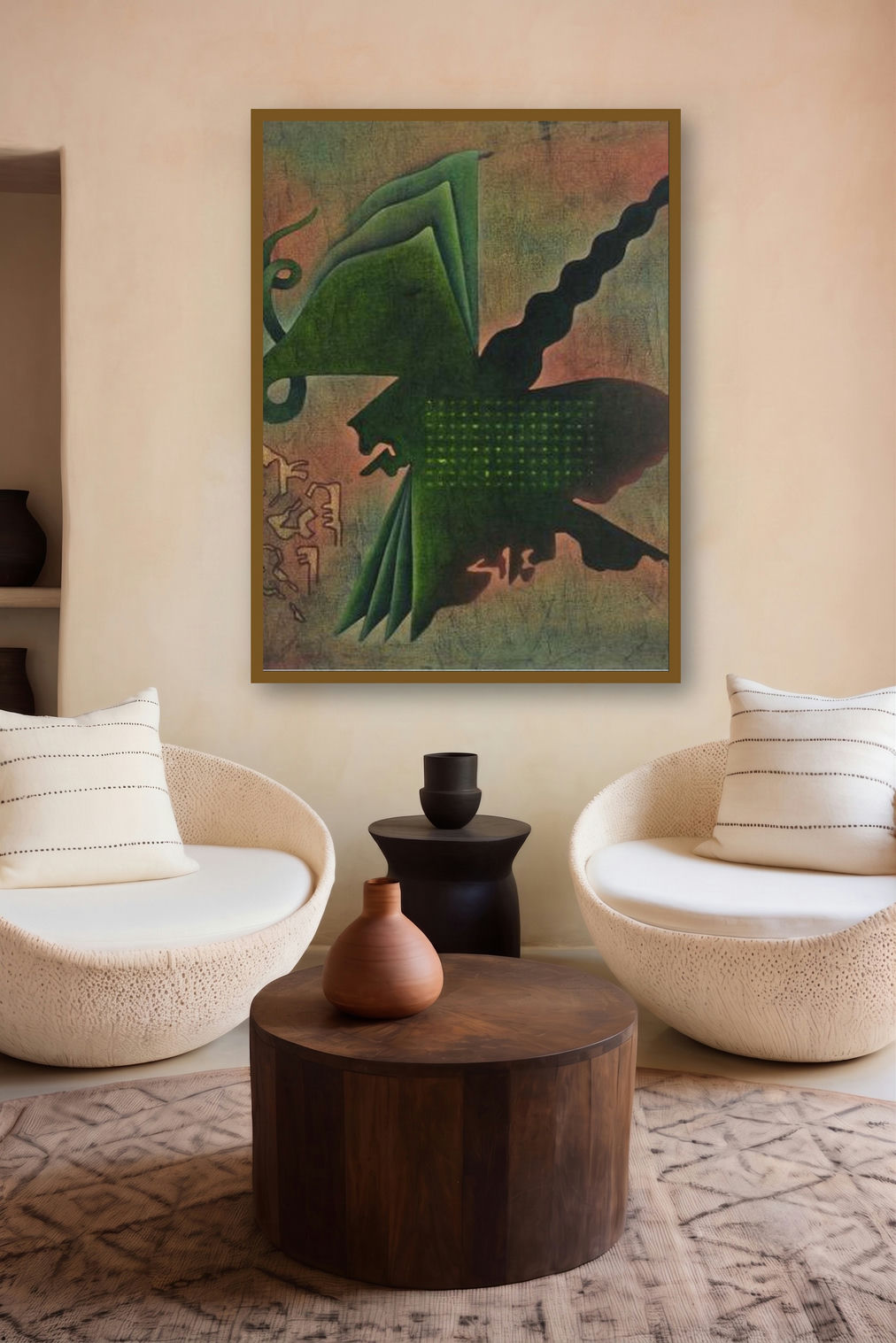 Butterfly Abstract by artist Santosh More displayed in a Indian Art gallery